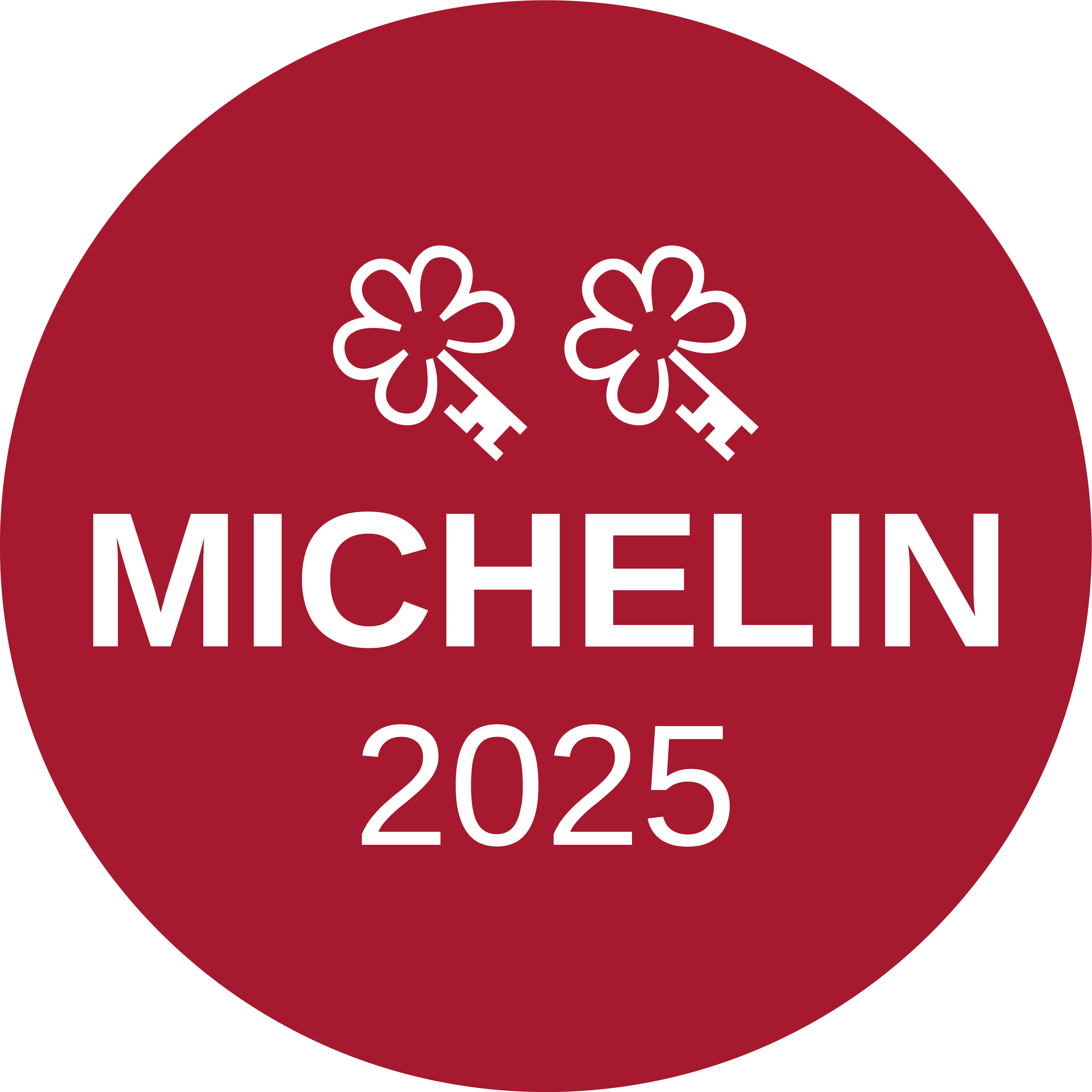 2 Clefs Michelin 2025 Round rouge logo